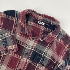 Vans Alameda II Flannel Shirt Mens Extra Large Red Plaid Skater Grunge Street